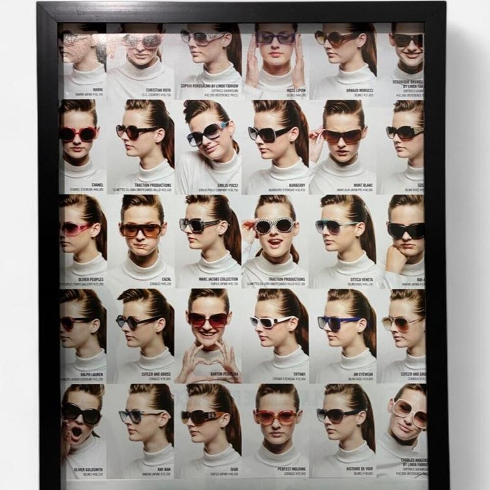 60 sunglasses photographed print cutout framed poster 9x11
